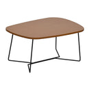 Mesa de Centro Oval Gemma Amêndoa e Preta
