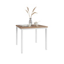Mesa de Jantar Quadrada com Tampo de MDP Adriana Amadeirado e Branco 90 cm